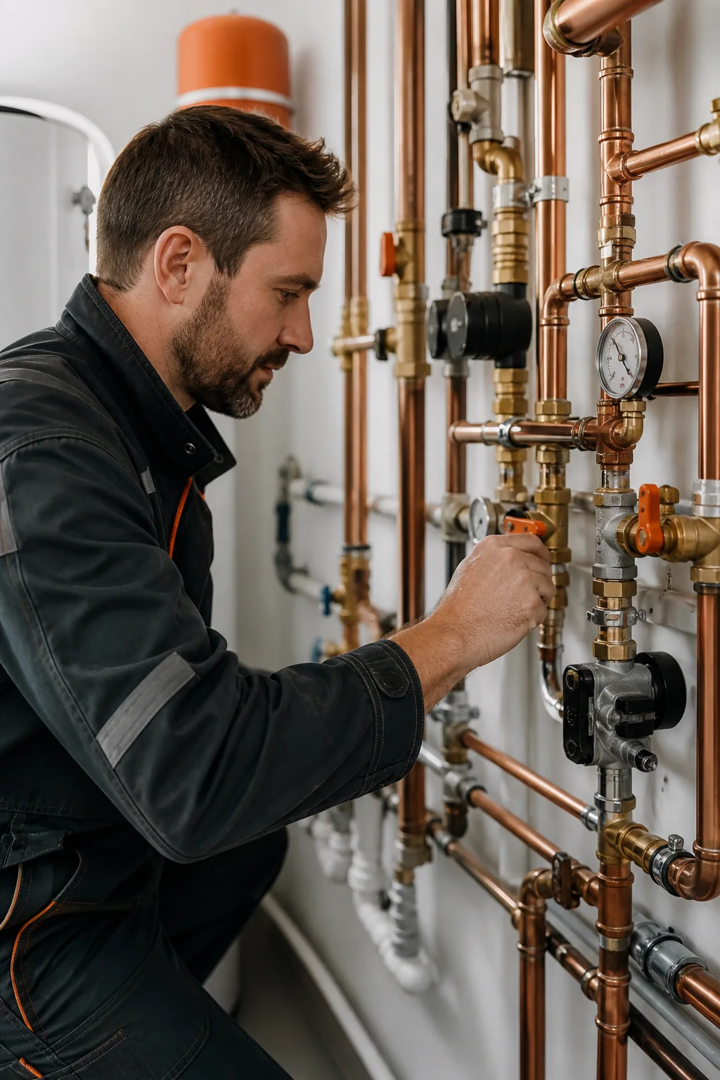 Professional plumbing pipework installation